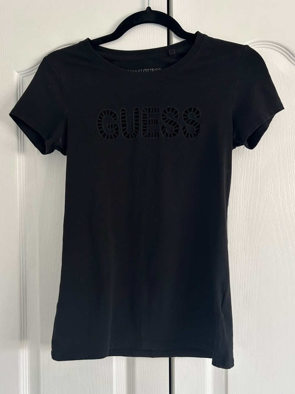 GUESS Black Short-Sleeve Logo Tee